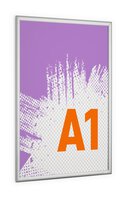 Durable Aluminium Snap Frame Retail Clip Poster Holder Notice Board | A1 Silver