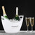 Relaxdays Sektkühler, Champagne Premium, 6l Volumen, Getränke kühlen, Champagnerkühler HxBxT: 25,5 x 34,5 x 26 cm, weiß