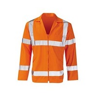 Orbit Polycotton Zip Front Jacket Hi-Vis Orange PCRTJ - Size L