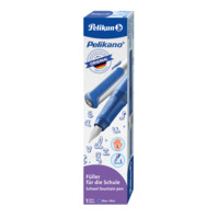 Füllhalter Pelikan Pelikano® Original Füller für Linkshänder, Blau, Feder L, Faltschachtel, Schreibfarbe von Schreibgeräten: Blau. Edelstahl, L. Material des Schaftes: Kunststof...