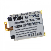 VHBW-batterij voor Asus Watch C11N1540, 365 mAh