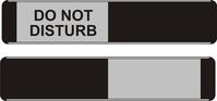 Stewart Superior Do Not Disturb Sliding Door Plate Panel Aluminium/PVC W255xH52mm Self-adhesive Ref BA104