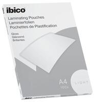 IBICO Basics light Paquet de 100 Pochettes plastification A4, 2 x 75 microns 627308