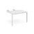 Adapt add on unit double return desk 800mm x 1200mm - white frame and white top