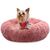 BLUZELLE Dog Bed for Small Dogs & Cats, 20" Donut Dog Bed Washable, Round Plush Dog Pillow Fluffy Cat Bed Cat Pillow, Calming Pet Mattress Soft Pad Comfort No-Skid Blue