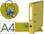 Archivador de Palanca Liderpapel A4 Documenta Forrado Pvc con Rado Lomo 52Mm Amarillo Compresor Metalico