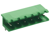 Leiterplattenklemme, 3-polig, RM 5.08 mm, abgewinkelt, grün, ME 010-50803