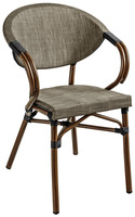 Stuhl Rimalia mit Armlehne; 58x56.5x82 cm (BxTxH); Sitz grau meliert, Gestell