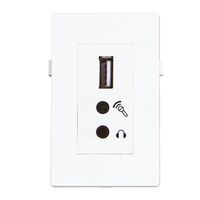 USB2.0+2x Mini Jack Module. White. 20cm Egyéb