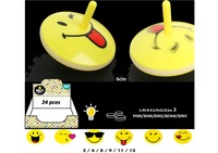 toupie lumineuse smiley mix 6cm