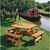 Octagonal wooden picnic table