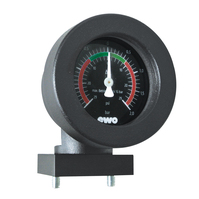 Manometer Ø80, zweiteilige Skala 0 – 2 bar/ 0 – 29 psi, H: 97,5 mm