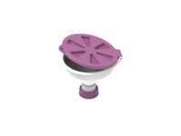 Entonnoir de sécurité avec couvercle à charnière blanc/violet