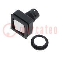 Switch: push-button; IP66; QUARTRON-JUWEL®; black; 24x24mm