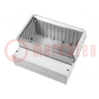 Enclosure: wall mounting; X: 257mm; Y: 217mm; Z: 132.5mm; ABS; grey
