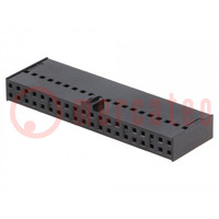 Plug; wire-board; female; C-Grid III; 2.54mm; PIN: 40; w/o contacts