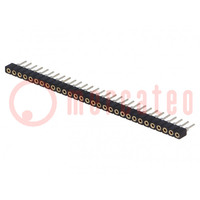 Socket; pin strips; female; PIN: 30; low profile,turned contacts