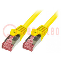 Patch cord; S/FTP; 6; filo cordato; Cu; LSZH; giallo; 2m; 27AWG