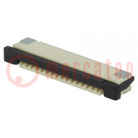 Connector: FFC/FPC; horizontal; PIN: 16; bottom contacts,ZIF; SMT