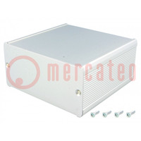 Enclosure: with panel; TUF; X: 105mm; Y: 100mm; Z: 52mm; aluminium