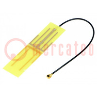 Antenna; WiFi; 3dBi; linear; for ribbon cable; 50Ω; 60x15x0.6mm