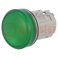 Lámpara de control; 22mm; 3SU1.5; -25÷70°C; Ø22mm; IP67; verde
