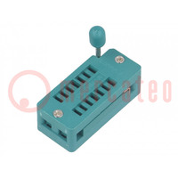 Basetta: circuiti integrati; ZIF; DIP14; 7,62mm; THT; smontabile