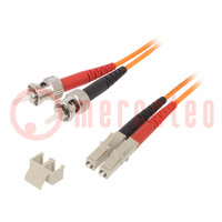 Fiber patch cord; OM2; LC/UPC,ST/UPC; 2m; Optical fiber: 50/125um
