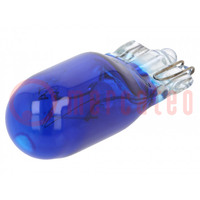 Filament lamp: automotive; W2,1x9,5d; blue; 12V; 5W; VISIONPRO