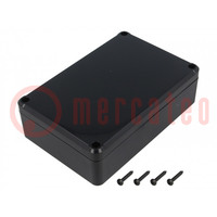 Enclosure: multipurpose; X: 80mm; Y: 120mm; Z: 36mm; ABS; black; IP55