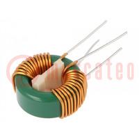 Inductor: wire; THT; 2.2mH; 10A; 10mΩ; 230VAC; 17x9mm; -20÷50%; 10kHz
