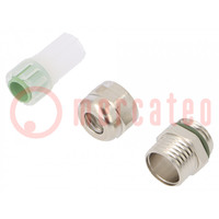 Cable gland; PG7; IP68; brass; HSK-M-PVDF