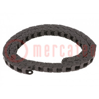 Cable chain; E2i.10; Bend.rad: 38mm; L: 1000mm; Int.height: 10.1mm