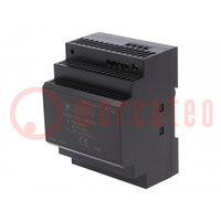 Power supply: switched-mode; for DIN rail; 100W; 48VDC; 2.1A; 90%