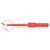 Probe tip; 1A; red; Socket size: 4mm; Plating: nickel plated; 3mΩ