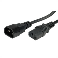 ROLINE Câble d'alimentation, IEC 320 C14 - C13, noir, 0,5 m