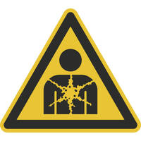Warnschild auf Bogen, Folie, Warnung vor gesundheitsschädlichen… Stoffen, 2,50cm DIN EN ISO 7010 W071