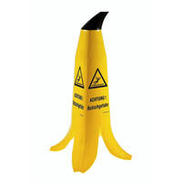 "Warnaufsteller - Banane 4-seitig bedruckt ""ACHTUNG! Rutschgefahr"", 60cm, Kunstst."