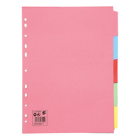 5 Star A4 5-Part Subject Dividers
