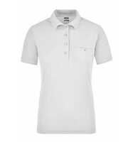 James & Nicholson Poloshirt mit Brusttasche Damen JN867 Gr. L white