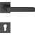 Produktbild zu SOLIDO MALMÖ kilincsgarnitúra - lapos szögletes rozettás PZ, fekete