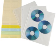 1x10 Hama CD-ROM-ordner-hoezen transparant-wit 49835