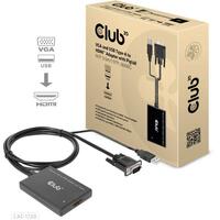 Club3D Adapter VGA + USB-A > HDMI 0,6m St/Bu retail