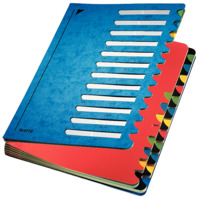 Pultordner farbig 1-24, 24 Fächer, Pendarec-Karton, blau