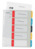 Plastikregister Cosy 1-5, bedruckbar, A4, PP, 5 Blatt, farbig