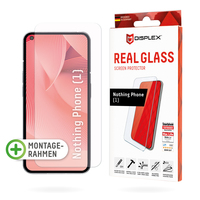 Displex Panzerglas (10H) für Phone (1), Eco-Montagerahmen, Tempered Glas, kratzer-resistente Schutzfolie, hüllenfreundlich