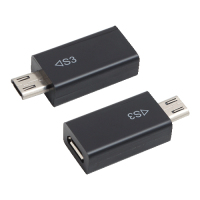 LogiLink UA0183 tussenstuk voor kabels Micro USB 11-p Micro USB 5-p Zwart