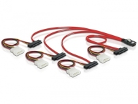 DeLOCK Cable mini SAS 36pin to 4x SAS 29pin SCSI cable Red 0.5 m