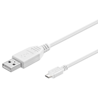 Goobay USB 2.0 A/micro-B 3m USB cable USB A Micro-USB B White
