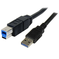 StarTech.com 3m schwarzes SuperSpeed USB 3.0 A auf B Kabel - St/St